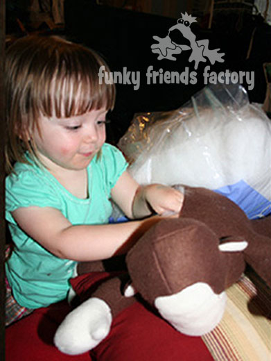 stuffing a soft toy