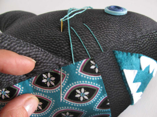 Felt Acrylic shark toy sewing pattern