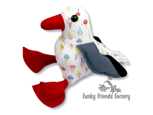 Seagull - finished softie - red