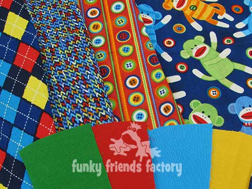 sock monkey fabric