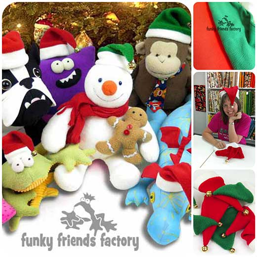FREE Christmas Hats Sewing Pattern!  Funky Friends Factory