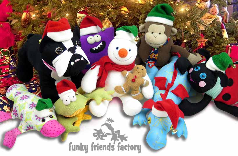 Funky Friends Factory free Christmas hats sewing pattern