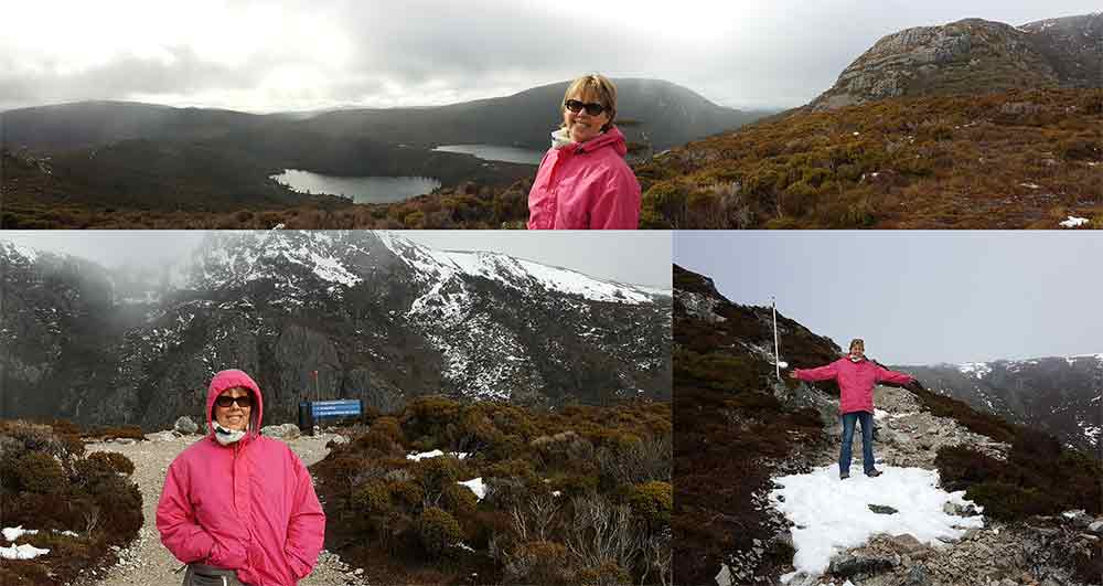 Pauline McArthur climbing Cradle Mountain