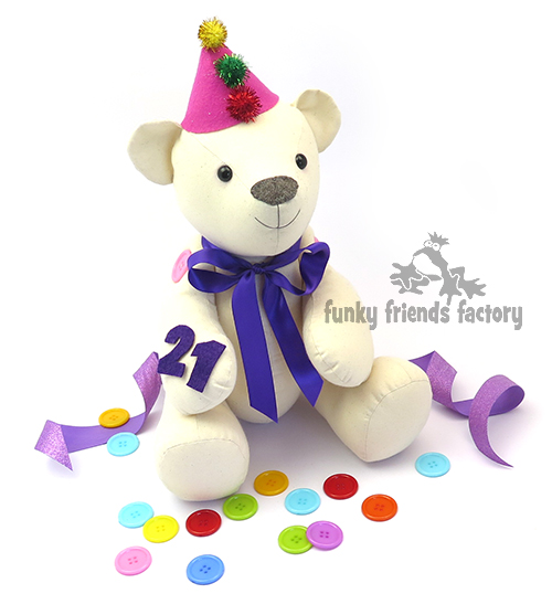 Calico Bear as a Birthday Party Bear