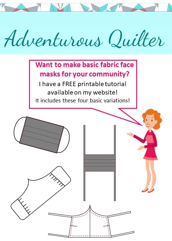 The Adventurous Quilter FREE PDF mask pattern