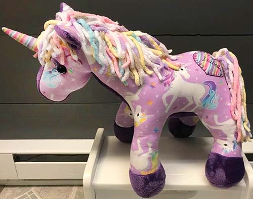 unicorn pattern sewn by Dawn B