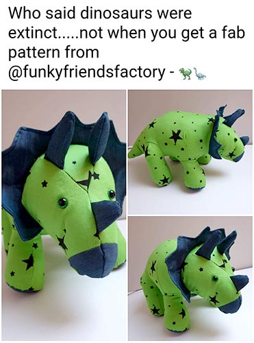 Triceratops Pattern sewn by Gai McN