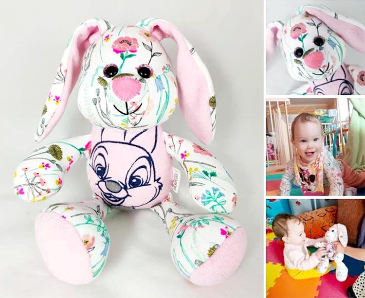 Easter Bunny sewing pattern sewn by Orsolya Czili