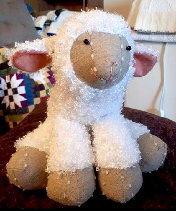 Lamkins lamb pattern sewn by Cathy Price