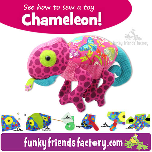 Chameleon Pattern Photo tutorial collage