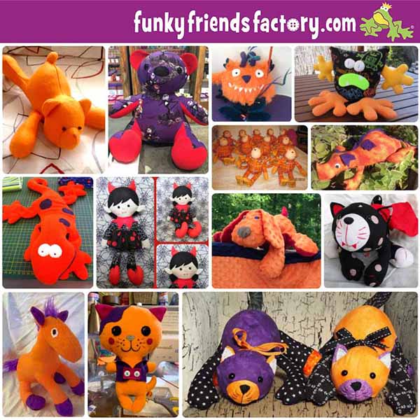 Halloween toys collage