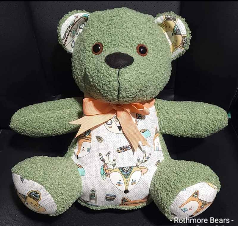 Ben Beginner Bear Pattern sewn by NatEgan Rothmore Forever Bears