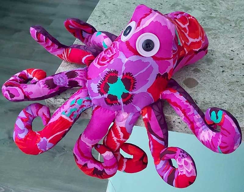 Ozzie Octopus pattern sewn by Linda Mason