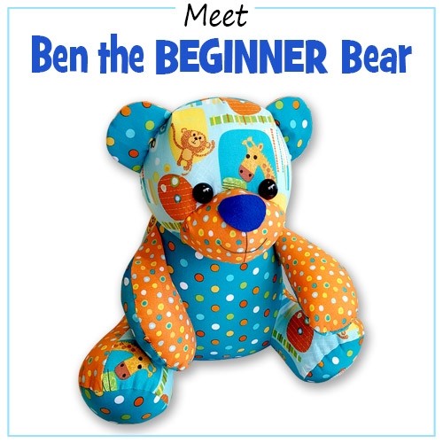 Ben the BEGINNER Bear Sewing Pattern PDF
