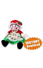 A Merry Mrs CLAUS Christmas Doll Sewing Pattern PDF