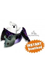 Batty BAT & Boo the Ghost INSTANT DOWNLOAD Sewing Pattern PDF 