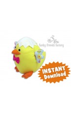 Egghead Easter Chick  INSTANT DOWNLOAD Sewing Pattern PDF