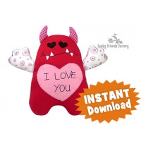Valentine's Love Monsters Sewing Pattern