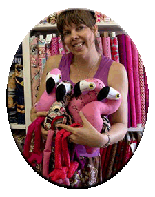 Pauline McArthur - soft toy pattern designer - flamingo